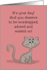 Mother’s Day From The Cat It’s Your Day With Cartoon Cat card