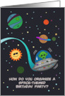 Kids Birthday Card How Do You Organize A Space Themed Party card