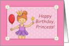 Girls’ Birthday Happy Birthday Princess A Girl Who Reigns Supreme card