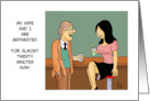 Funny Cartoon My Wife And I Are Separated For Almost 20 Minutes Now card