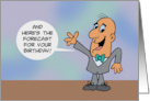 Birthday Adult Retro Cartoon Man Here’s The Forecast For Your Birthday Alcohol card