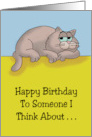 Birthday From Cat To Someone I Think About Almost As Much As Myself card