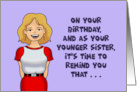 Big Brother Birthday As Your Younger Sister Remind You That You’re Older card