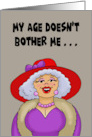 Lady Wearing a Red Hat Birthday My Age Doesn’t Bother Me It’s The Side Effects card