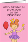 Granddaughter Birthday Grandma’ Little Princess With Cartoon Girl card