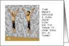 Blank Card With Two Prisoners In A Dungeon One Day At A Time card