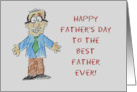 Father’s Day With Child Like Drawing To The Best Father Ever card