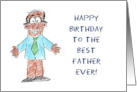 Father Birthday With Child Like Black Father To The Best Father Ever card