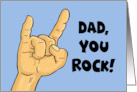 Father’s Day For Dad With Concert Hand Gesture Dad You Rock card