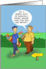 Humorous Golfer’s Birthday Golf Is Basically Swing Swear Look For Ball card