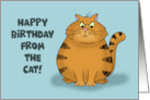 Happy Birthday From The Cat I Left Your Present Is In The Litter Box card