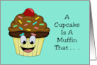 Encouragement A Cupcake Is A Muffin That Believes In Miracles Keep Dreaming card