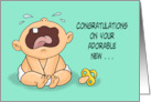 Humorous New Baby Congratulations Reason For Being Awake At 3am card
