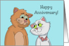 Humorous Anniversary For Spouse Cartoon Cats To A Purr-fect Spouse card