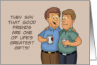 Humorous Friend Birthday With Cartoon Men One Of The Greatest card