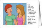 Humorous 60th Birthday On Line Profile Said He Was Turning Thirty card