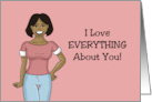 Funny Spouse Anniversary I Love Everything About You Except Your Flaws card