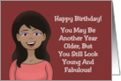 Adult Birthday With Cartoon Black Woman You Still Look Fabulous Bitch card