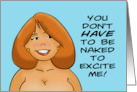 Adult Romance With Cartoon Woman You Don’t Have To Be Naked card