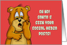 Humorous Christmas Santa’s Seen Your Social Media Posts You’re Getting card