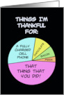 Blank Thank You With Pie Chart Things I’m Thankful For card
