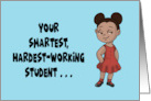 Teacher Birthday With African American Girl Your Smartest Student card