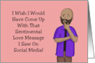 Humorous Spouse Anniversary With Cartoon Black Man I Wish I Had card