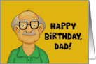 Father’s Birthday With Cartoon Man Your Hair Loss Isn’t Premature card