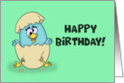 Humorous Birthday Anniversary Of Getting Hatched With Cartoon Egg card