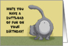 Humorous Birthday With Rear Of Cat Hope You Have A Buttload Of Fun card