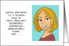 Birthday For Daughter From Mother A Woman Who Is Truly Brilliant card