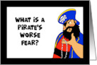 Talk Like A Pirate Day What’s A Pirate’s Worse Fear A Sunken Chest card