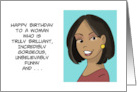 Birthday For Black Daughter From Mother A Woman Who Is Truly Brilliant card