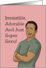 Spouse Anniversary With Black Man Irresistible Adorable Super Sexy card