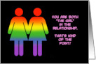 Marriage Congratulations For Lesbian Couple You Are Both The Girl card