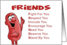 Friendship With Friends Used As Acronyms For Meanings card