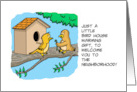 Humorous Real Estate Thank You Customer Relations With Cartoon card