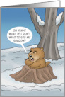 Humorous groundhog Day With Cartoon Groundhog What If I Don’t Want card