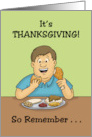 Humorous Thanksgiving Remember To Set Your Scale Back 10 Pounds card