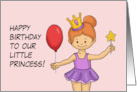 Birthday For Girl With Cartoon Princess To Our Little Princess card