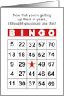 Funny Getting Older Birthday With Bingo Card You Could Use This card