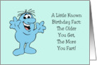 Humorous Birthday The Older You Get The more You Fart Stinky card