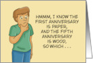 Humorous Adult Anniversary Which Anniversary Is A Blow Job card