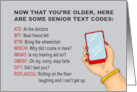 Humorous Getting Older Birthday With Senior Text Codes card
