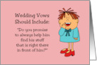 Humorous Bridal Shower Wedding Vows Should Include Do You Promise card
