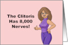 Humorous Adult Romance The Clitoris Has 8,000 Nerves card