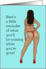 Adult Miss You Here’s A Little Reminder With Cartoon Black Woman card