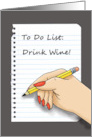 Humorous Friendship With Woman Making A To-Do List card