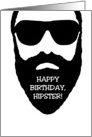 Humorous Birthday Happy Birthday Hipster With Cartoon Hipster card