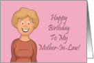 Humorous Mother In Law Birthday Thanks For Not Putting My Husband card